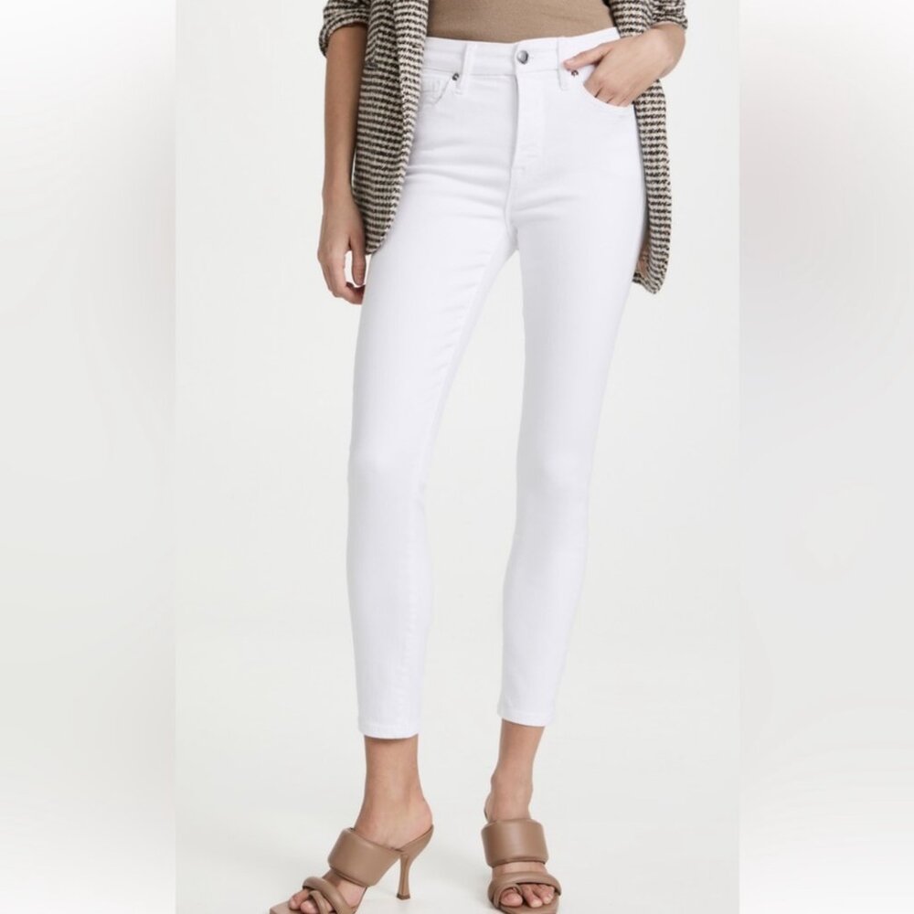 Women's GOOD AMERICAN‎ Good Legs Cropped Straight Leg Jeans GAGLC403 | Size 2/26